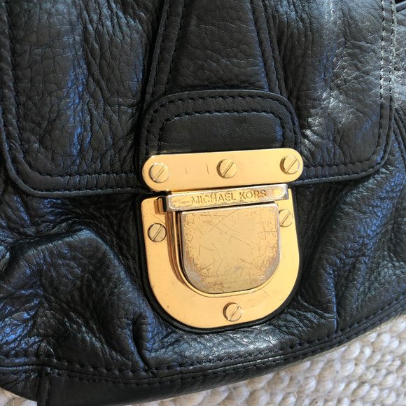 Michael Kors Mini Crossbody Bag - Black Leather - Picture 2 of 4